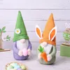 Decorazione pasquale bambola fatta a mano gnomi pasquali primaverili bambola di peluche coniglietto pasquale gnomi decorazioni regali pasquali, graziosi ornamenti pasquali per la casa decorazioni primaverili per interni