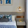 Wall Lamps Modern Style Long Sconces Decor Korean Room Led Light For Bedroom Antique Wooden Pulley