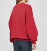 24aw Sweatshirt Annie Bing New Niche Designer Trend Hooded Letter Print Simple Inner Fleece Loose Red Women Cotton Casual Mångsidig luvtröja TIDE TOPS