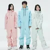 Ski Suits Adults Insulation Outdoor Snowboarding Jumpsuits Waterproof Windproof Skiing Clothes Overalls for Men Women 240111