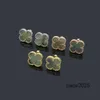 Designer Stud Earrings Women's Fashion charm Agate shell brand Four-leaf clover 316L gold plated Jewelry