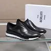 2024 Berluti Sapatos esportivos masculinos tênis de luxo de alta qualidade formadores feitos à mão sapatos de treinamento casual tackie moda confortável sapatos de caminhada couro genuíno