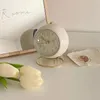 Silenzioso senza ticchettio Sveglia vintage retrò Piccolo orologio da tavolo con luce notturna Mini sveglia rotonda per ufficio camera da letto 240111