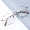 Sonnenbrillenrahmen Retro Runder Stil Brillengestell Reines Titan Brillen Für Frauen Männer Myopie Hyperopie Optisches Blaulicht Rezept