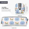 Creative No Rain Flowers Cute Illustration Pencil Case Floral Quotes Box Pen Kids Capacity Bag School Supplies