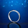Cluster Rings Yanleyu Simple Smooth Plain Ring Geometric Irregularities Couple For Men And Women PT950 Platinum Fine Jewelry Gift