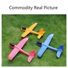 Led light up planador espuma mão jogando aviões brinquedo modo de vôo inércia aviões modelo aeronaves para crianças esporte ao ar livre 240110