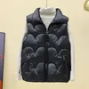 Gilets pour femmes Femmes 2024 Automne Hiver Puffer Gilet sans manches Femme Col montant Down Coton Manteau Dames Chaud Couleur Solide E322