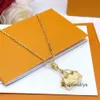 Designer colares designers luxo sacos de ouro moda na moda vintage corações de ouro letras jóias para amantes das mulheres vestido de festa de casamento presentes