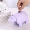 Dekoratif figürinler soyut geometrik kutup ayısı reçine piggy bankası ev dekorasyon aksesuarları çocuk hediyeleri dolap yatak odası masaüstü hayvan piggy banka