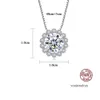 디자이너 목걸이 유럽 스타일 브랜드 Mosan Diamond S Sier Pendant 절묘한 반짝이는 지르콘 섹시한 여자 칼라 체인 목걸이 고급 보석