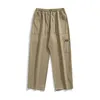 Men's Pants Retro Cargo Casual Men 2024 Spring Loose Straight Leg Texture Splicing Long Y2k Fashion Trend Japanese Mens Wear