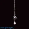 Collier de créateur de l'impératrice douairière occidentale de 2024, perle baroque avec un luxueux collier ovni en forme de goutte d'eau