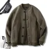 Jackor tung last! Herrens svans Enkel lamm Weop Warm Baseball Collar Fleece Cotton Jacket Trendy