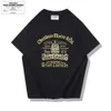 Okonkwo SS Spring/Summer Nowy list lokomotywy wydrukowana koszulka 200g retro krótkie rękawowe T-shirt