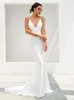 Casual Dresses Zoctuo White Strap Formal For Women Evening Party Sexy Backless V Neck Slim Fit Vestidos Bodycon Cocktail