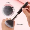 BEILI – ensemble de pinceaux de maquillage noirs, professionnels, en fibre de chèvre naturelle, pour fond de teint, poudre, Contour, fard à paupières, 240110