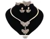 Ensembles de bijoux en perles africaines, accessoires de mariage, collier papillon en cristal, Bracelet, boucles d'oreilles, ensemble de bagues pour femmes, 6547883