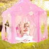 Children Tent Toy Ball Pool Girl Princess Pink Castle Tents Small Playhouses For Kids Portable Baby Outdoor Play Tent Ball Pit 240110