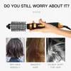 Séchoirs 2 en 1 outils de style multifonctionnels coiffure coiffure rotation curling peigne sèche-cheveux de cheveux professeurs de brosse à broussailles