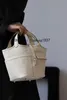 Designer draagtassen bucket bag18cm 10A spiegelkwaliteit wit totaal Handgemaakte functionele luxe handtas doek patchwork speciale aangepaste stijl met originele doos