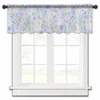 Занавеска с пасхальным цветком, абстрактные синие кухонные шторы, прозрачные тюлевые занавески, короткие шторы для гостиной, домашнего декора, вуаль