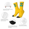 Chaussettes pour hommes drôle heureux Compression jaune géométrie Vintage Harajuku Dash jeu Hip Hop nouveauté décontracté équipage fou chaussette