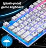 Toetsenboards USB Wired toetsenbordmuis set 104 Key Backlit Game Keyboard Game Mousel2404