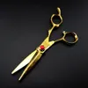 Professionelle 6 '' Upscale Schere Gold Damaskus Haarschere Schneiden Friseur Werkzeuge Haarschnitt Effilierschere Friseur 240110