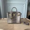 Designer Bags Luxury Fashion Totes High End Lizard Mönstrad kohudpåse äkta läderhandväska mjuk läder kvinnors väska djur mönstrad enkel axel korsbod