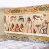 Forntida egyptisk pyramid väggmålning hem dekoration tapestry psykedelisk scen bohemisk dekorativ tapestry lakan hängande 240110