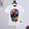 PLEIN BEAR T-SHIRT Hommes Designer T-shirts Marque Vêtements Strass PP Crânes Hommes T-SHIRT COL ROND SS SKULL Hip Hop Tshirt Top Tees 16701