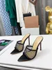 Slippers Women Shoes Sandalias De Mujer Fashion Hollow Pointed Toe Thin High Heel Sexy Solid Outside Wearing