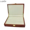 Laidojin Cufflinks Box Luxury Jewelry Ringギフトボックス高品質の塗装された木製ボックスケース20ペア容量240*180*55mm 240110