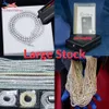 Großer Vorrat 925 Sterling Silber 2mm 3mm 4mm 5mm Vvs Moissanit Diamant Iced Out Tennis Kette Armband Halskette für Männer Frauen
