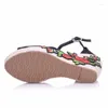 Sandals Spring Slope High Heel Assorizered Shatual Work Shoes Fish Mate حجم كبير مع حقيبة يدوية مجموعة من ملابس المأدبة النساء