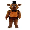 2019 Hoge kwaliteit Vijf Nachten op Freddy FNAF Freddy Fazbear Mascotte Kostuum Cartoon Mascotte Custom228C