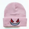 Bonnet / Skull Caps Bonnet d'hiver en plein air pour Uni tricoté Kawaii Gengar Hood Hat Casual Anniversaire Halloween Chapeaux Cyclisme Ski Cap 8 Col DH41V