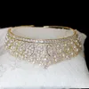 Luxus Kristall Kopfschmuck CZ Tiaras Hochzeit Haarschmuck Schmuck Braut Perlenkrone Hochzeitskleid Zubehör 240110