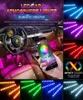 4 em 1 carro dentro da atmosfera lâmpada 48 led iluminação de decoração interior rgb 16 cores led controle remoto sem fio 5050 chip 12v led s5345260