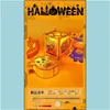LED RAVE Toy Halloween Festival Decoration Light Dress Up Portable Pumpkin Witch Lamp Lantern Diy Material Bag Party La Drop Deliver Dh4wv