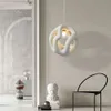 Nordique Wabi Sabi Style E27 pendentif LED lumières salle à manger moderne miniamlisme HDPS suspension lampe décor Led Luminarias luminaires