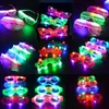 Sunglasses 12pcs Adult Kids Women Led Glasses Light Up Sunglasses Glow Blinds Shutter Neon Flash Bar Birthday Wedding Party Favor Halloween