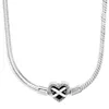 Uppsättningar Original Sparkling Infinity Heart Family Tree Clasp Snake Chain 925 Sterling Silver Necklace For Fashion Bead Charm Diy Jewelry