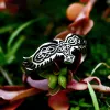 Mode einfache 14k Weißgolden -Krähenring für Männer Frauen Punk Viking Celtic Knoten Ringe Vintage Amulettschmuck