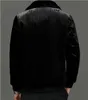 Autunno e inverno in pile di visone sintetico alla moda Top in pelliccia Cappotto da uomo di fascia alta Casual Giacca da gioventù di mezza età Caffè nero 240110