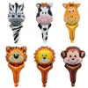 Wholesale Mini Animal Head Handheld Aluminum Film Balloon Hot Sale Gift Aluminum Foil Party Decoration Balloon BJ