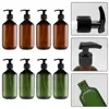 Liquid Soap Dispenser 4pcs 500ML Refillable Shampoo Conditioner Body Wash Set Printed Letters Bathroom Bottle Shower Pump