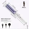 40mm Hair Curlers Negative Ion Ceramic Care Big Wand Wave Styler Curling Irons 3 Temperatures Fast Heating Styling Tools 240110