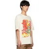 قميص Rhude مصمم الصيف T Shirt Men Tirts Tops Luxury Letter Print Shirt Mens Womening Slothing Short Sleeved S-XL